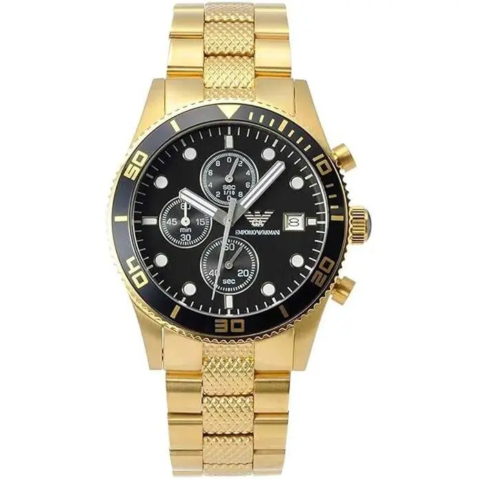 Emporio Armani Reloj hombre AR5857, con calendario, Incluye Caja Original, Diámetro: 43MM - 1