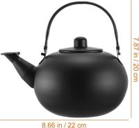 Té negro de acero inoxidable hervidor estufa tetera con infusor y mango para hervir agua calefacción té utensilios 22x20x17cm - details 1