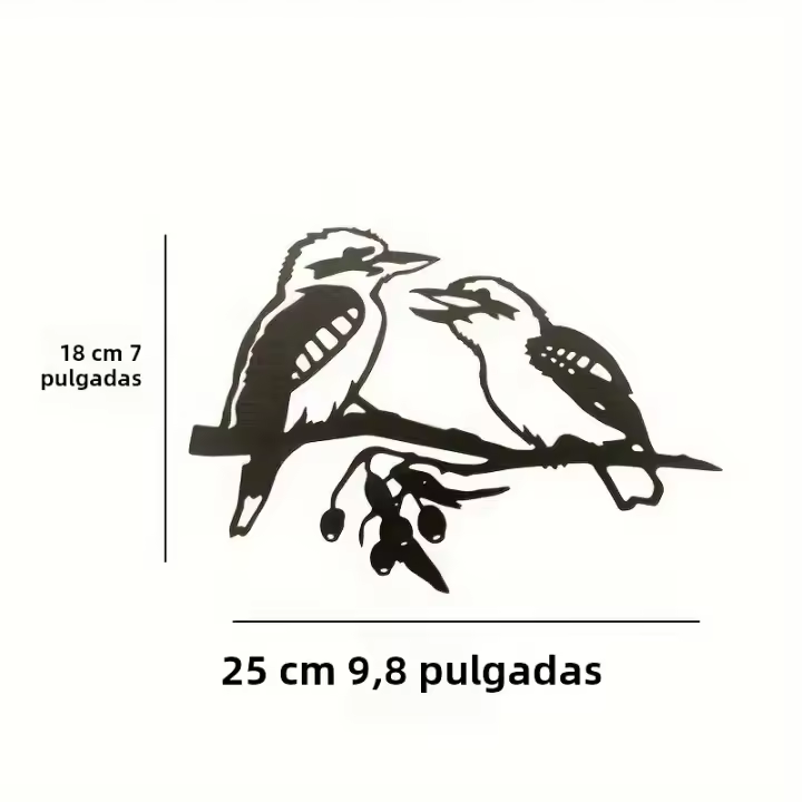 Decorativo De Hierro Metálico En Silueta De Pájaro Para Insertar En Árbol O Ramas Creativo Para Jardín Y Patio Perfecto Para El Hogar - 1