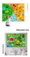 Juego De Storytelling Interactivo Con Animales De Granja Juguetes De Aprendizaje Temprano Para Niños Decoración De Pared Hecho De Tela Suave Regalo Ideal Para Niños De 7-24 Meses - details 6