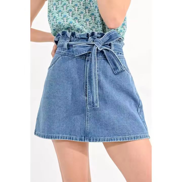 FALDA CORTA MOLLY BRACKEN ,  VAQUERA, CON LAZADA. FALDA VAQUERA MINI - 1