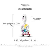 Encanto De Plata De 925 Para Pulsera Con Barco De Paseo Y Corazón Joyería Fina Para DIY Regalo Con Cuentas De Papel Y Rosas - details 184