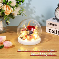 Tulipanes Artificiales Con Luz LED Para Decoración De Boda Y Día De La Madre Flor Eterna Hecha a Mano En Vidrio Y Plástico Regalo Creativo Para Interior - details 3