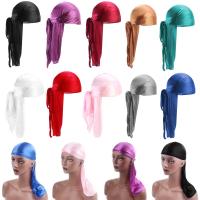 Pañuelo De Seda Durag Turban Hijab Pirata Para Hombre Y Mujer Capa De Cabello Para Cáncer Pre-Traída Envoltura De Cabeza Casual Unisex - details 0