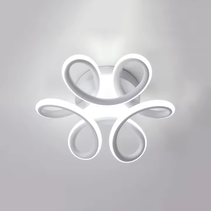 Lámpara de techo LED, lámpara de techo de 16 W, lámpara de araña de diseño curvo moderno para pasillo, balcón, sala de estar, cocina, baño, dormitorio, luz blanca, diámetro de 24 cm - 1