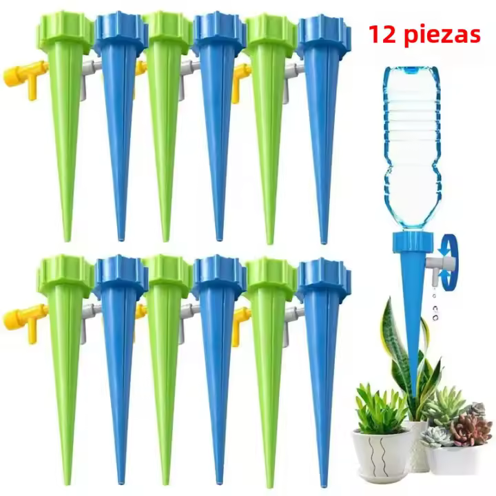 Sistema De Riego Por Drip Automático Con Espiga Self Watering Para Plantas De Flor Jardín Invernadero Dispositivo De Rociador Automático Ajustable - 1