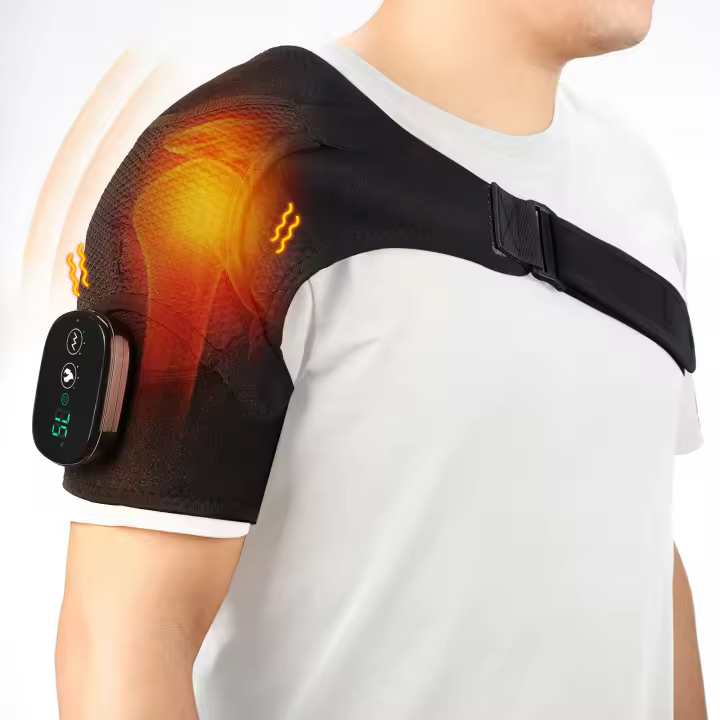 Pantalla LED, vibración, masaje de hombro, de soporte para artitis Correa, daños articulares, Alivio del color - 1