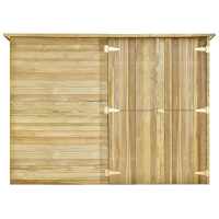Cobertizo para jardín de madera pino impregnada 232x110x170 cm Decoración de muebles de jardín al aire libre - details 2
