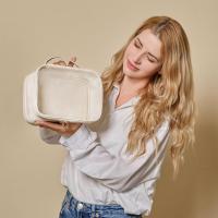Nueva bolsa de cosméticos de viaje translúcida e impermeable de PU, portátil, de gran capacidad, impermeable, multifuncional, para damas. - details 7