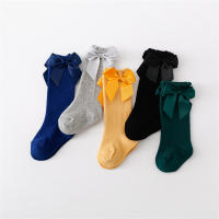 Lawadka 5 Pares De Calcetines Largos Para Niñas Infantil Princesa De Talla 0-7 Años Algodón Con Lazo Moda Invierno Calcetines Para Niñas - details 4