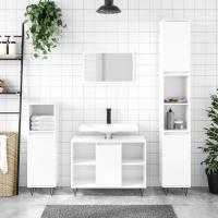vidaXL Armario de baño madera contrachapada 30x30x100 cm en color Roble Sonoma/Madera antigua/Roble artisan y más | almacenamiento funcional diseño moderno para baño dormitorio sala - details 6