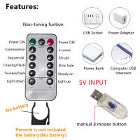 Luces De Encaje LED Con Control Remoto Y Alimentación USB 3M X 6/3/2/1M Para Decoración De Navidad Y Hogar Puerta Y Dormitorio - details 3