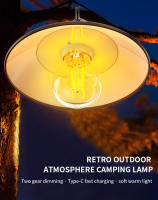 Lámpara Portátil LED Retro Para Camping Con Gancho Y Batería Integrada Recargable Luz De Ambiente Cálida Para Exterior - details 6