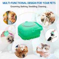 Cepillo De Baño Para Perros Y Gatos De Silicona Suave Masajeador De Peluca Dispensador De Ducha De Peluquería Para Mascotas En Colores Amarillo Rosa Y Azul - details 14