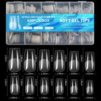600Pcs Uñas Postizas De Gel Acrílico Completo Cubierta Stiletto Almond Square Coffin Francesa Falsas Uñas De Extensión Soak off Capsula - details 9