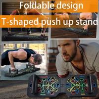 Tabla de flexiones, equipo de fitness multifuncional portátil, tabla de flexiones plegable con almohadilla inferior antideslizante, adecuada para gimnasio en casa. - details 3