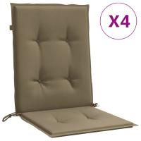 vidaXL Cojines silla respaldo bajo 4 ud tela 100x50x4 cm Color Antracita melange,  Gris claro melange,  Gris oscuro melange y mas Cojín Decorativo de Asiento Cojines de muebles de salon - details 6