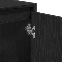 Gabinete de baño vidaXL con espejo de madera de roble negro 60x33x61 cm de madera de ingeniería - details 6
