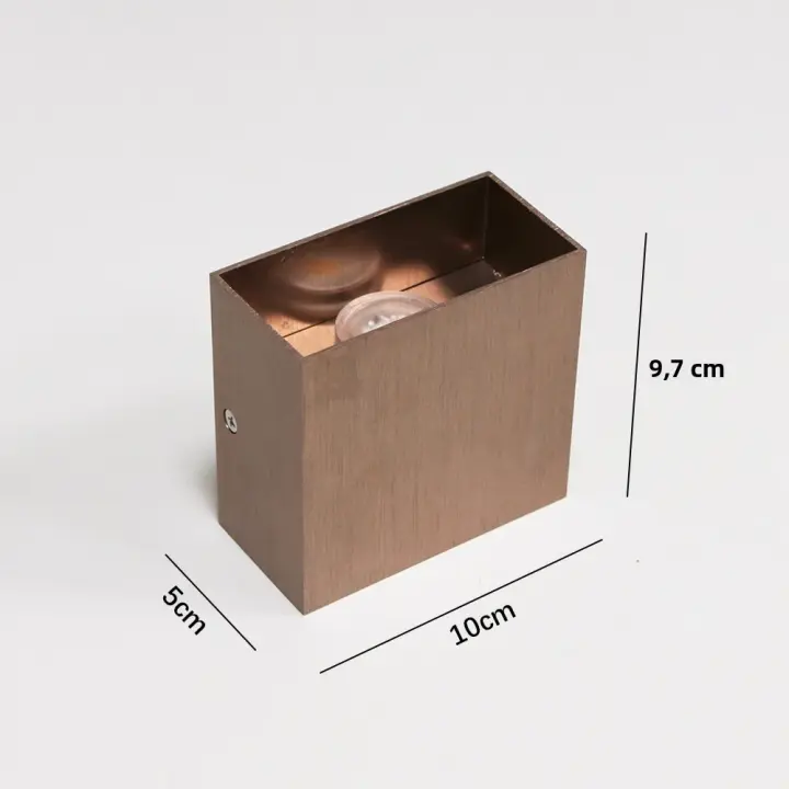 Lámparas De Pared Modernas Cuadradas Para Interior Luz Para Dormitorio Y Sala De Estar Lámparas De Aluminio Dorado/Café Iluminación Fixa - 1