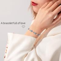 Pulsera Corazón del Mar Pulsera de Eslabones de Amor Infinito, Pulsera de Cristal Femenino con Piedra de Nacimiento o Piedra - details 4