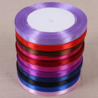 Cinta De Seda 6mm 25 Yardas Por Rollo Para Manualidades DIY Regalos De Navidad Halloween Bodas Fiestas Decoración De Flores Y Pasteles - details 2