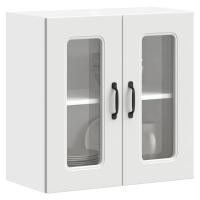 vidaXL Armario pared cocina puerta de cristal Kalmar roble marrón en color Marrón roble/Roble artisan/Blanco brillante y más | almacenamiento funcional diseño moderno para baño dormitorio sala - details 3