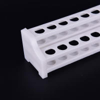 Estante De Prueba En Plástico Con 20 Agujeros Para Tubos Centrifugados Blanco Equipamiento De Laboratorio Suministros De Laboratorio - details 0
