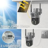 4K 8MP Cámara Doble Lente PTZ Cámara Solar Pantallas Dobles PIR Humano Auto Tracking Exterior WIFI Seguridad CCTV Vigilancia Cámara IP - details 8