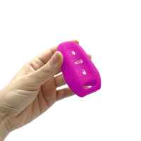 Banner - Funda silicona mando llave coche 3 botones compatible con Peugeot Rosa