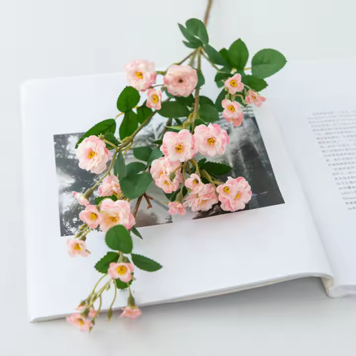 Arreglo De Flores Artificiales Hecho a Mano En Forma De Margarita Para Decoración De Hogar Jardín DIY Corona Material Para Boda Novia Banquete Decoración Navidad - 1