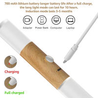 2PCS Luz Nocturna Sensor De Movimiento USB Recargable Madera 700mah LED Para Pared De Dormitorio Pasillo Escalera - details 1