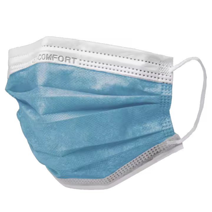 50 Mascarilla quirúrgica azul, tipo IIR, Med Comfort - 1