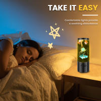 Lámpara De Jalea Recargable Decorativa Para Acuario Luz Nocturna Para El Hogar Y La Oficina Cambio De Color De Jalea Lámpara - details 4
