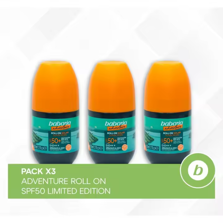 BABARIA PACK X3 ADVENTURE ROLL ON SPF50 LIMITED EDITION - 1