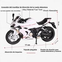 Modelo De Motocicleta 1:12 600RS Spring Breeze 450SR Con Neumáticos De Goma Y Absorción De Choque Regalo Para Niños Metal Y Plástico - details 2