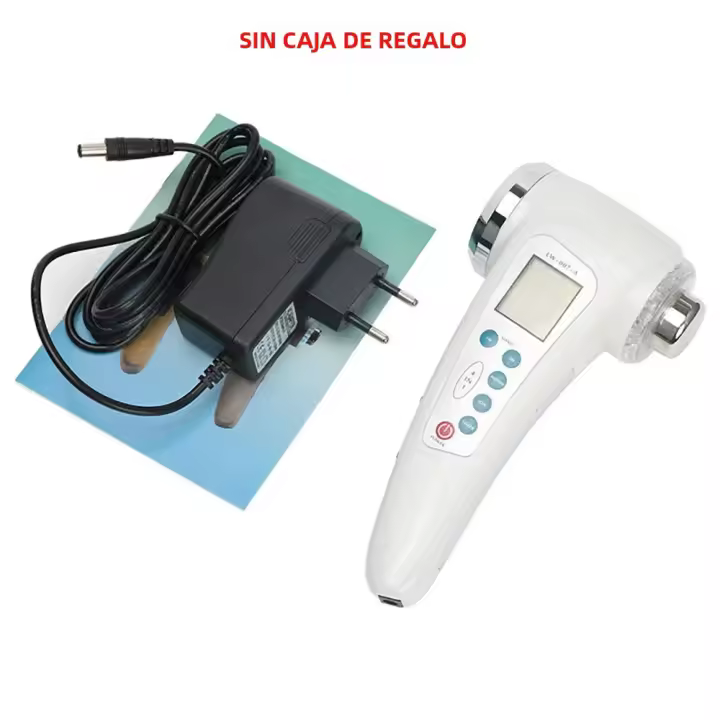 Masajeador Ultrasonido De Cavitation Doble Cabeza Para Rostro Y Cuerpo Con Terapia De Luz LED De 7 Colores Antiarrugas Y Levantamiento De Piel - 1