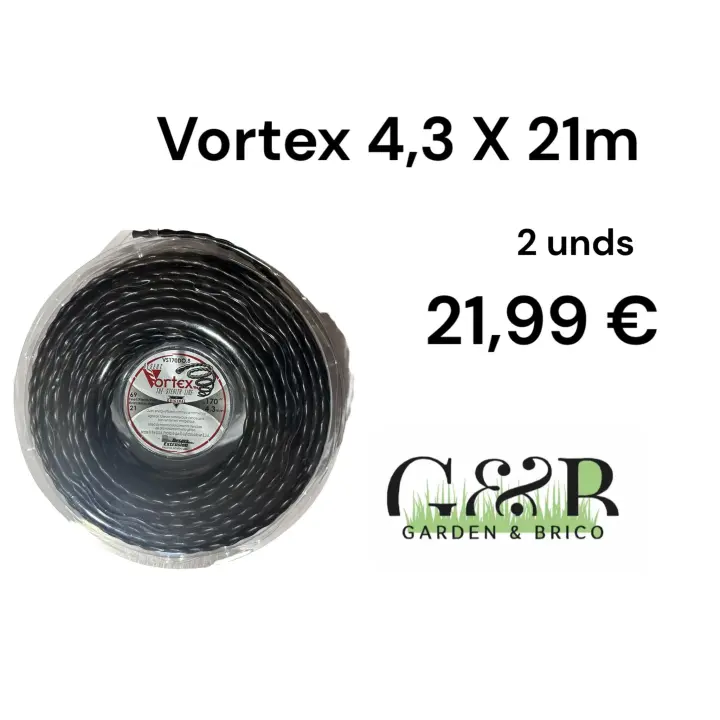 HILO VORTEX PARA DESBROZADORA 4.3MMx21M PACK 2 UNIDADES - 1