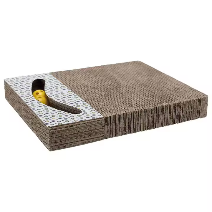 TRIXIE Scratching cardboard with balls, catnip, 38 × 5 × 30 cm, multi coloured - 1