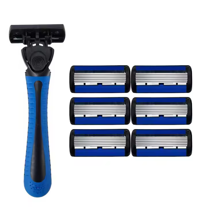 Cuchilla De Afeitar De Seguridad Para Eliminación De Vello Corporal Y Bikini Para Hombres Y Mujeres Con 1 Manija Y 12 Hojas Reemplazo Para Afeitadora De Vello - 1