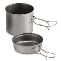 Juego De Cocina De Camping De Titanio 1100ML / 1600ML Con Manija Plegable Taza Y Olla Super Ligera Para Exterior - details 10
