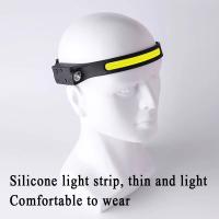 Linterna Frontal Recargable USB Impermeable Con Batería Integrada COB+LED Para Camping Pesca Y Trabajo Luz De Mano Exterior - details 32