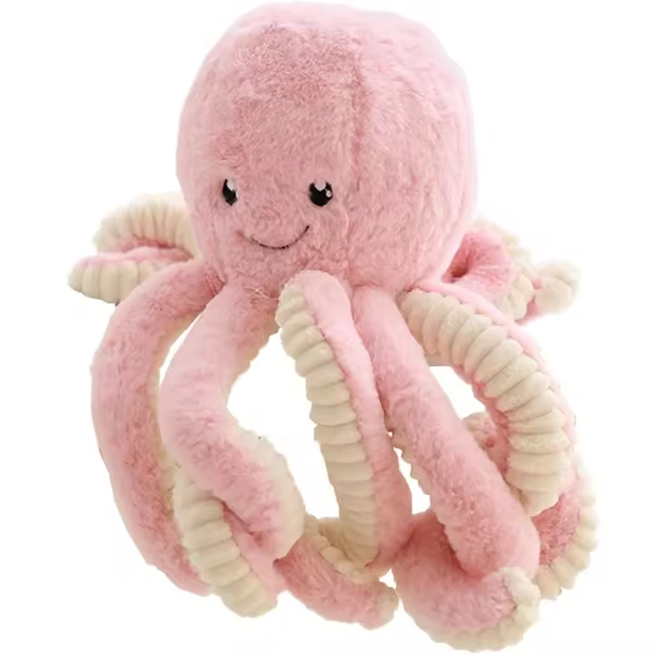 Lindos Peluches de pulpo de dibujos animados, Muñegos de Plush de pulpo, juguetes de Plush de pulpo, Marinos Plush juguetes de (Pink, 15,7 pulgadas) - 1