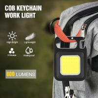 Mini Linterna COB Magnética Con Llavero 500mAh Recargable USB 3 Modos De Luz Plegable Con Soporte Trabaja Como Lámpara - details 4