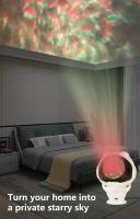 Lámpara De Noche Proyectora Astronauta LED Con Ondas De Agua Regalo Para Amigos Y Niños Válida Para San Valentín Halloween Navidad Decoración De Pared USB Incluido - details 3