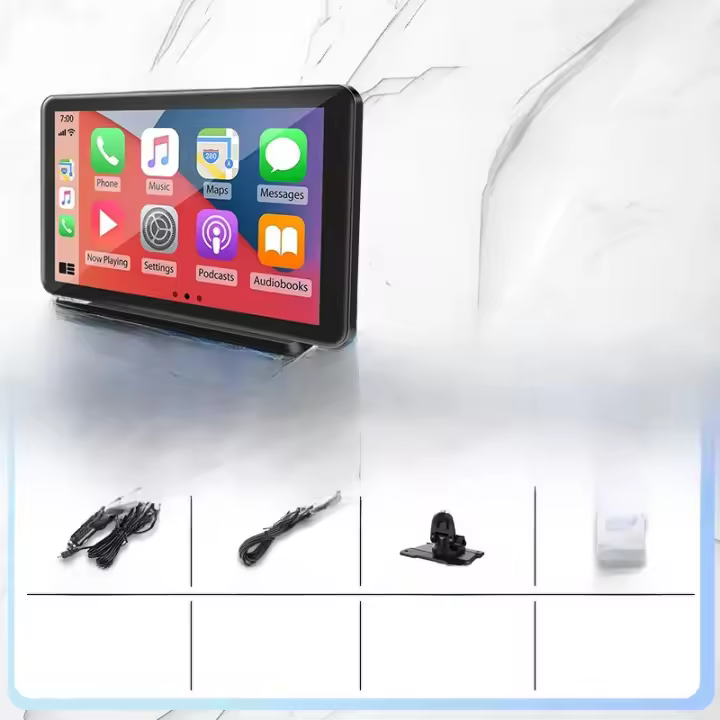 Pantalla Táctil Inteligente Universal 7 Pulgadas Android Auto CarPlay Inalámbrico Radio Multimedia Video Player FM AUX BT MirrorLink Para Coche - 1