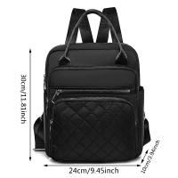 Mochila De Viaje Casual Para Mujer Impermeable Con Gran Capacidad Bolsa De Hombro Oxford Negro Bolso Rucksack Para Niñas - details 0