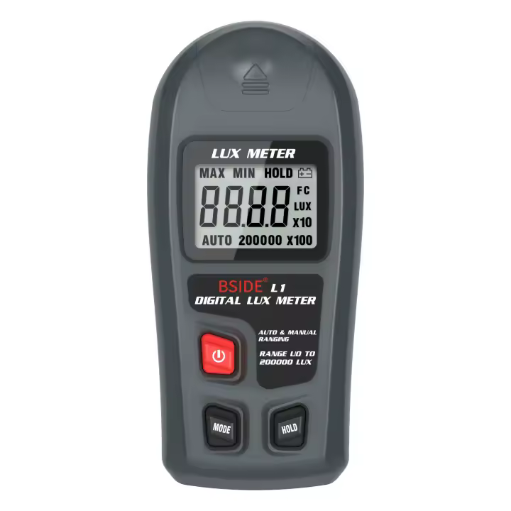 BSIDE Medidor De Lux Digital Con Pantalla LCD 0~200,000lux Instrumento De Iluminancia Sensor De Fotometría Medidor De Lux/FC Portátil - 1