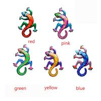 Adornos De Parede De Geckos De Hierro Arte Metalico Pequeño Lurdo Esculturas De Exterior Para Jardin Hogar Decoración Animal - details 2