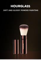 Cepillo De Maquillaje Hourglass No.23 Retráctil Kabuki Fibra Suave Cerdas Base De Maquillaje Diseño De Moda Cepillo Facial Individual - details 0