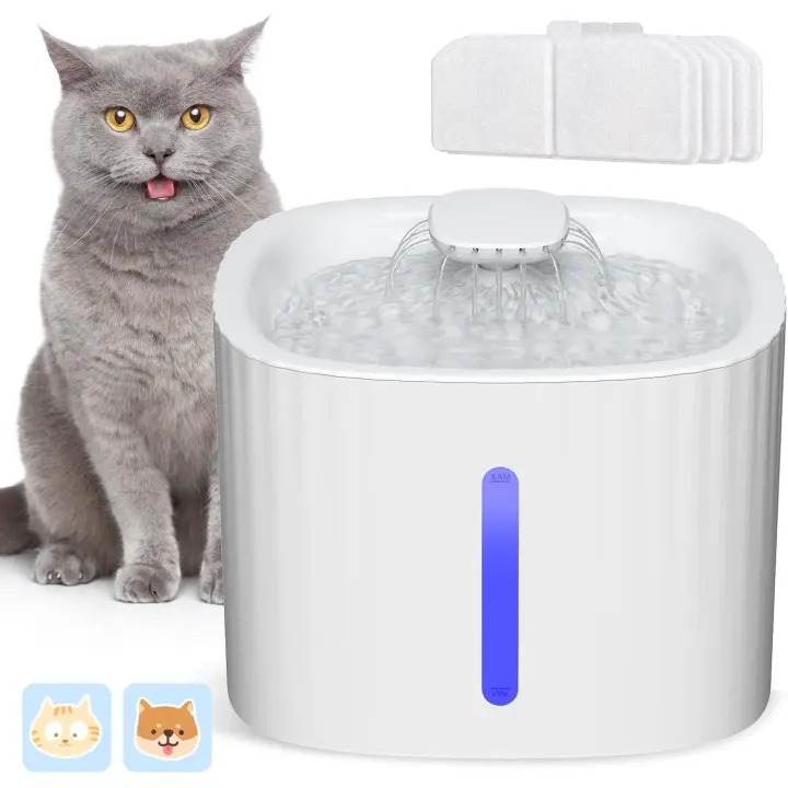 Fuente de agua automática para Gatos 3 Litros, USB, Ultra silencioso, Dispensador de agua automático con filtro de agua para purificar - Love Story - 1